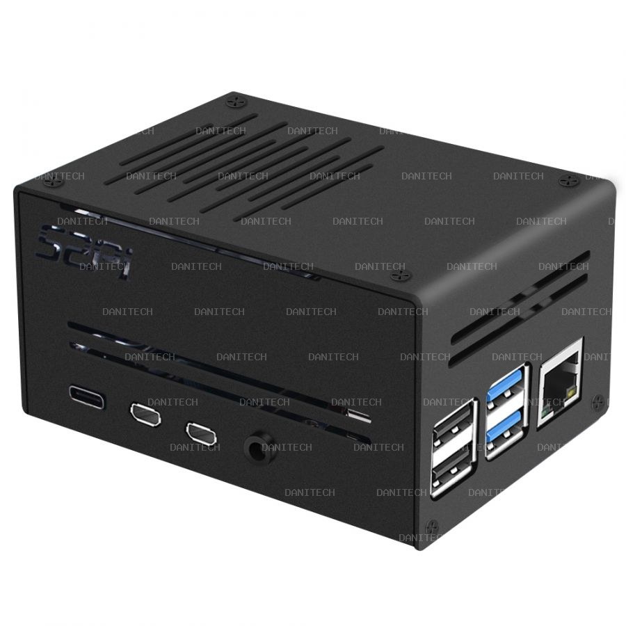 Case Metálico con ventilador Para Raspberry Pi 4