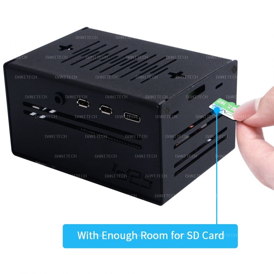 Case Metálico con ventilador Para Raspberry Pi 4 - imagen 2